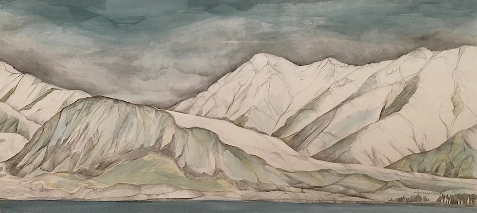 Susanna Izard | No 15  |Mt Hay |   watercolour | McAtamney Gallery and Design Store | Geraldine NZ